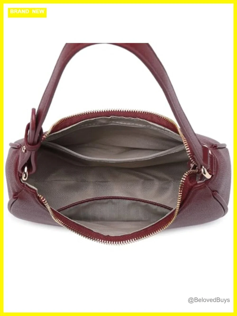 PU Leather Hobo Tote Handbag with Zipper Closure
